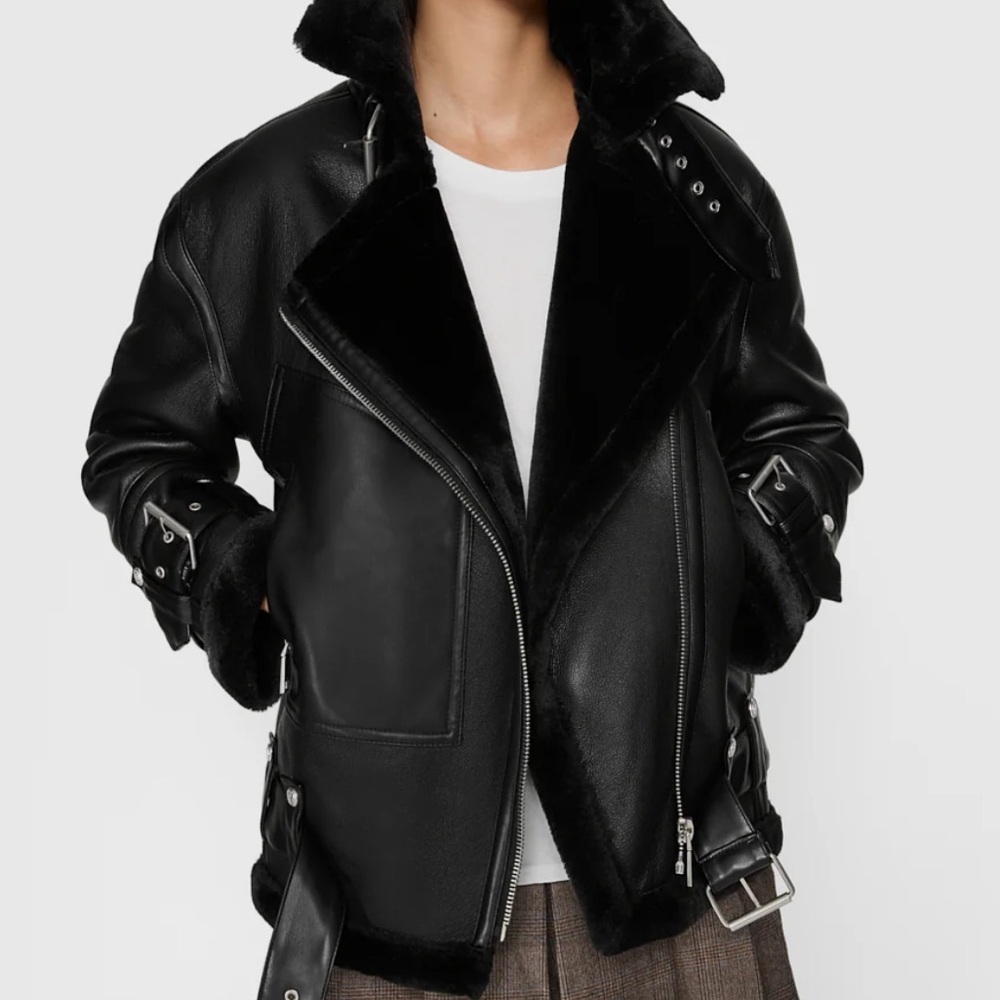 NWT Rebecca Minkoff faux oversized moto jacket